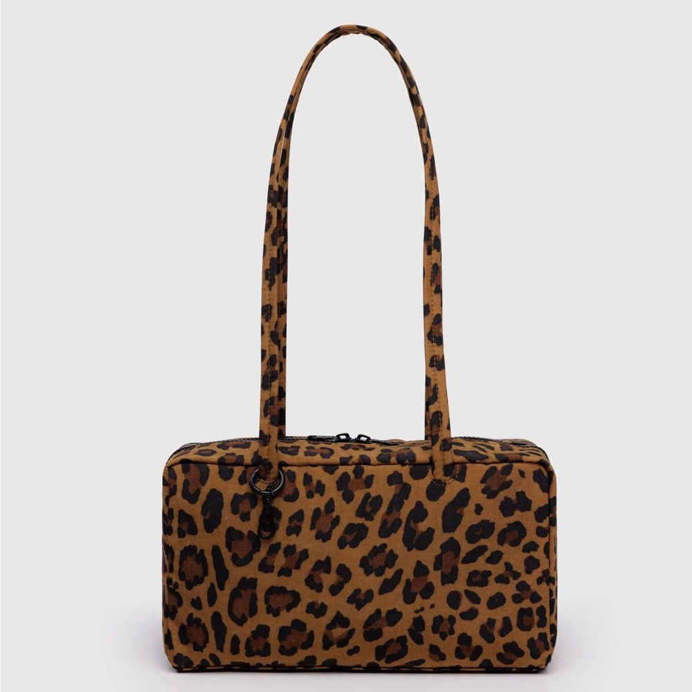 BAGGU Leopard Print Bowler Bag